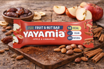 Load image into Gallery viewer, Yayamia Apple & Cinnamon Fruit & Nut Bar, No Added Sugar Vegan Snack with 100% Natural Ingredients, High Fibre Bar with Fruit & Nuts, 98 kcal