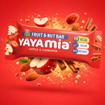 Load image into Gallery viewer, Yayamia Apple & Cinnamon Fruit & Nut Bar, No Added Sugar Vegan Snack with 100% Natural Ingredients, High Fibre Bar with Fruit & Nuts, 98 kcal