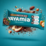 Load image into Gallery viewer, Yayamia Chia & Choco Vegan Protein Bar 10g Plant-Based Protein No Added Sugar 100% Natural Ingredients Cocoa & Chia Seeds Snack Bar 152 kcal