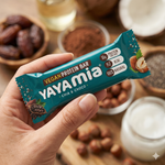 Load image into Gallery viewer, Yayamia Chia & Choco Vegan Protein Bar 10g Plant-Based Protein No Added Sugar 100% Natural Ingredients Cocoa & Chia Seeds Snack Bar 152 kcal