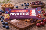 Load image into Gallery viewer, Yayamia Nuts & Berries Fruit & Nut Bar No Added Sugar Vegan Snack High Fibre Bar with 100% Natural Ingredients, Crunchy Nuts and Berries 170 kcal