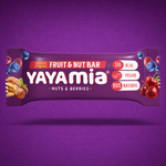 Load image into Gallery viewer, Yayamia Nuts & Berries Fruit & Nut Bar No Added Sugar Vegan Snack High Fibre Bar with 100% Natural Ingredients, Crunchy Nuts and Berries 170 kcal