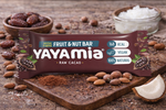 Load image into Gallery viewer, Yayamia Raw Cacao Fruit & Nut Bar No Added Sugar Vegan Snack High Fibre Chocolate Bar with 100% Natural Ingredients 168 kcal