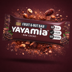Load image into Gallery viewer, Yayamia Raw Cacao Fruit & Nut Bar No Added Sugar Vegan Snack High Fibre Chocolate Bar with 100% Natural Ingredients 168 kcal