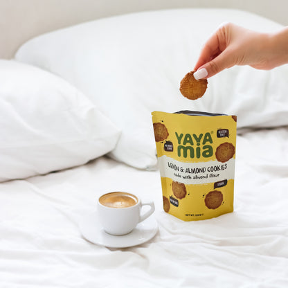 Yayamia Lemon Cookie Gluten-free, Reduced-carb, Ketogenic, Vegan , Lemon Flavours