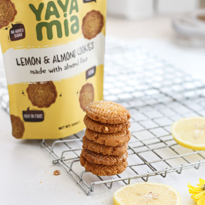 Yayamia Lemon Cookie Gluten-free, Reduced-carb, Ketogenic, Vegan , Lemon Flavours