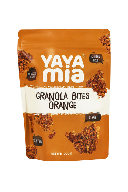 Granola Bites Orange – Gluten-Free, High-Fibre, Vegan Snack with Natural Citrus Flavour Diet Friendly Food Sweets