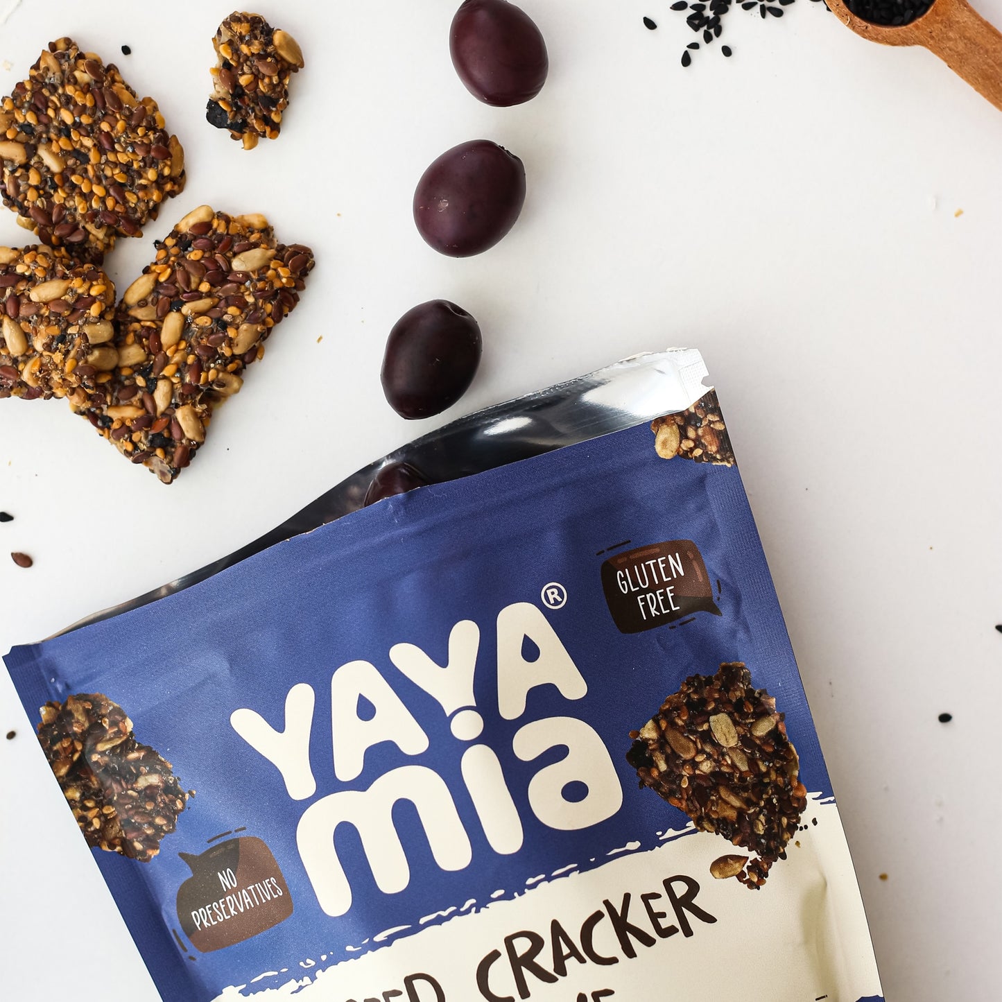 Seed Cracker Olive – Keto-Friendly, Low-Carb, High-Fibre Vegan Snack