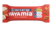 Yayamia Apple & Cinnamon Fruit & Nut Bar, No Added Sugar Vegan Snack with 100% Natural Ingredients, High Fibre Bar with Fruit & Nuts, 98 kcal