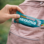 Yayamia Chia & Choco Vegan Protein Bar 10g Plant-Based Protein No Added Sugar 100% Natural Ingredients Cocoa & Chia Seeds Snack Bar 152 kcal
