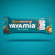 Yayamia Chia & Choco Vegan Protein Bar 10g Plant-Based Protein No Added Sugar 100% Natural Ingredients Cocoa & Chia Seeds Snack Bar 152 kcal