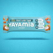 Yayamia Coconut Fruit & Nut Bar No Added Sugar Vegan Snack with 100% Natural Ingredients High Fibre Plant-Based Bar with Fruit and Nuts 179 kcal