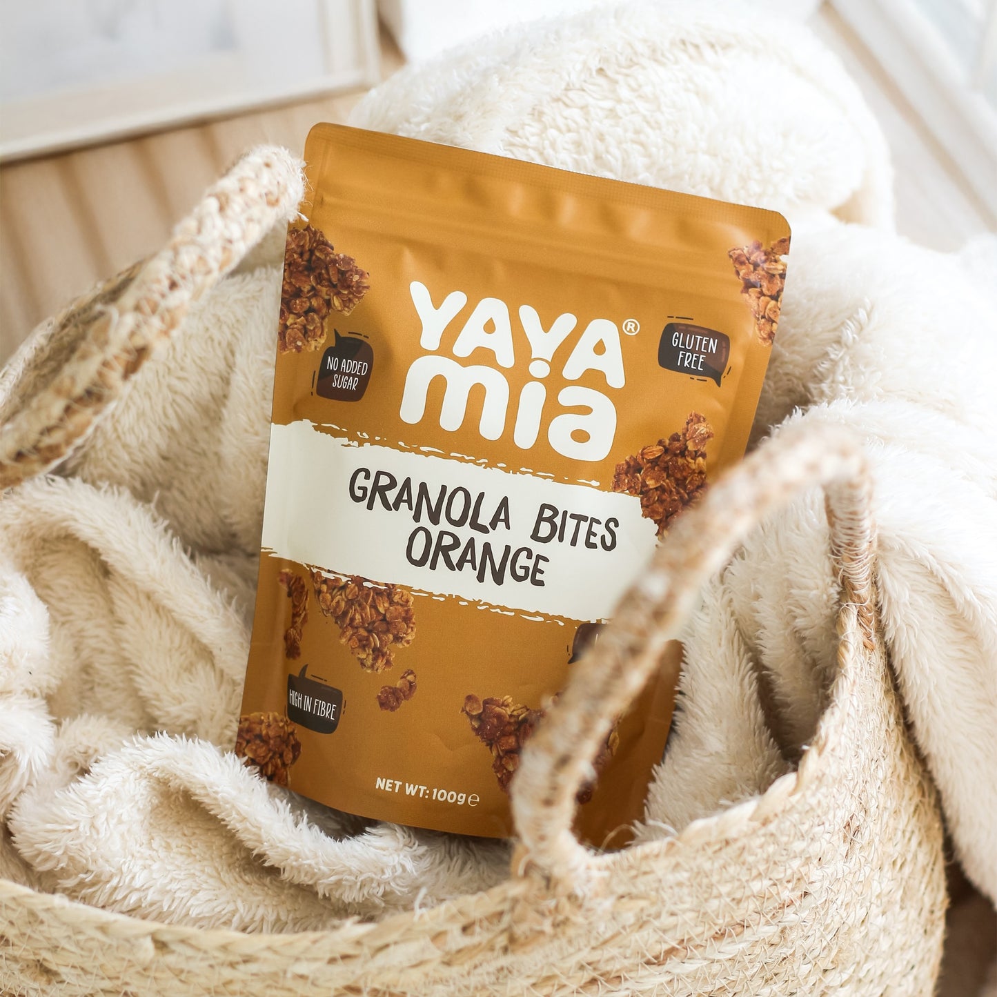 Granola Bites Orange – Gluten-Free, High-Fibre, Vegan Snack with Natural Citrus Flavour Diet Friendly Food Sweets