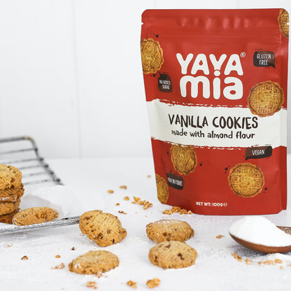 Yayamia Vanilla Cookie Gluten-free, Reduced-carb, Ketogenic, Vegan , Vanilla Flavours
