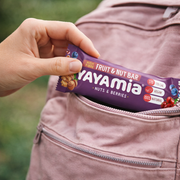 Yayamia Nuts & Berries Fruit & Nut Bar No Added Sugar Vegan Snack High Fibre Bar with 100% Natural Ingredients, Crunchy Nuts and Berries 170 kcal